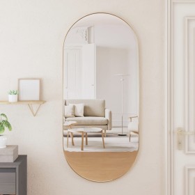 Golden oval wall mirror 45x100 cm by , Mirrors - Ref: Foro24-344948, Price: 101,99 €, Discount: %