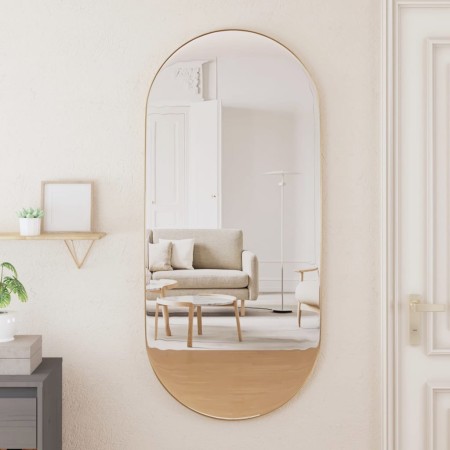 Golden oval wall mirror 45x100 cm by , Mirrors - Ref: Foro24-344948, Price: 101,71 €, Discount: %