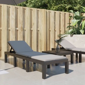 Lounger with anthracite gray PP cushions by , Loungers - Ref: Foro24-364723, Price: 156,99 €, Discount: %