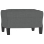 Sofá de 3 plazas con taburete de tela gris oscuro 180 cm de , Sofás - Ref: Foro24-3201090, Precio: 359,45 €, Descuento: %