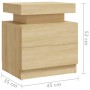 Mesita de noche madera de ingeniería roble Sonoma 45x35x52 cm de vidaXL, Mesitas de noche - Ref: Foro24-326852, Precio: 83,26...