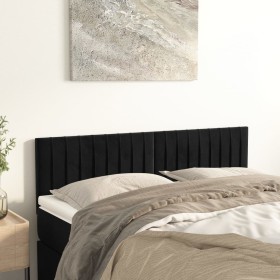 Headboards 2 units black velvet 72x5x78/88 cm by , Headboards and footboards - Ref: Foro24-346252, Price: 59,94 €, Discount: %