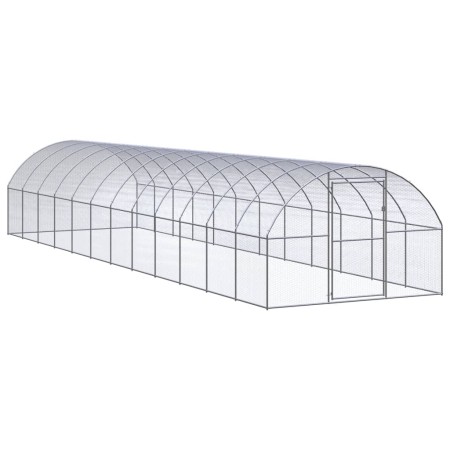 Gallinero de exterior de acero galvanizado 3x12x2 m de , Jaulas y habitáculos para animales pequeños - Ref: Foro24-3095468, P...