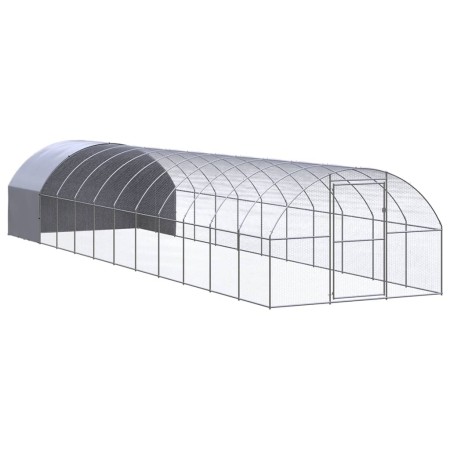 Gallinero de exterior de acero galvanizado 3x12x2 m de , Jaulas y habitáculos para animales pequeños - Ref: Foro24-3095477, P...