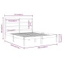 Estructura de cama de matrimonio madera maciza 135x190 cm de , Camas y somieres - Ref: Foro24-3104908, Precio: 111,32 €, Desc...