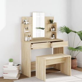 Sonoma oak dressing table set 96x40x142 cm by , Bedroom Dressers - Ref: Foro24-3114157, Price: 110,45 €, Discount: %