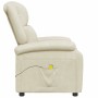 Sillón de masaje de cuero sintético blanco crema de vidaXL, Sillones de masaje eléctricos - Ref: Foro24-242513, Precio: 252,4...