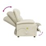 Sillón de masaje de cuero sintético blanco crema de vidaXL, Sillones de masaje eléctricos - Ref: Foro24-242513, Precio: 252,4...