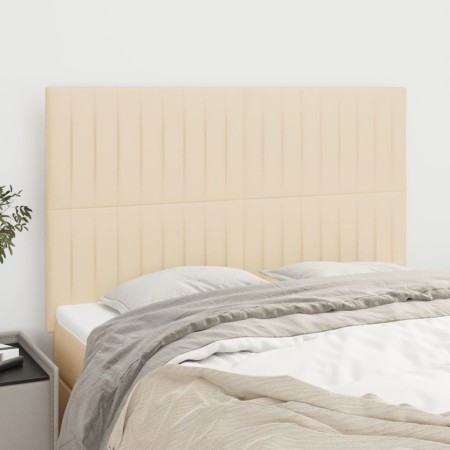 Headboards 4 units cream-colored fabric 72x5x78/88 cm by , Headboards and footboards - Ref: Foro24-3116573, Price: 110,35 €, ...