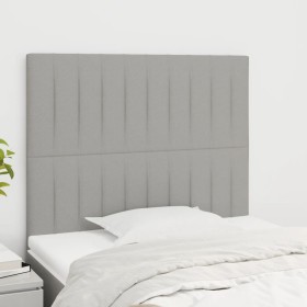 Cabeceros 2 unidades de tela gris claro 80x5x78/88 cm de , Cabeceros y pies de cama - Ref: Foro24-3116544, Precio: 62,99 €, D...