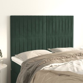 Cabeceros 4 unidades terciopelo verde oscuro 72x5x78/88 cm de , Cabeceros y pies de cama - Ref: Foro24-3116621, Precio: 109,9...