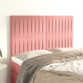 Headboards 4 units pink velvet 72x5x78/88 cm by , Headboards and footboards - Ref: Foro24-3116623, Price: 108,99 €, Discount: %