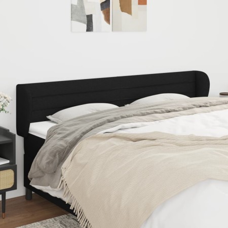 Black fabric headboard 163x23x78/88 cm by , Headboards and footboards - Ref: Foro24-3117292, Price: 70,48 €, Discount: %