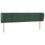 Dark green velvet headboard 163x23x78/88 cm by , Headboards and footboards - Ref: Foro24-3117341, Price: 73,13 €, Discount: %