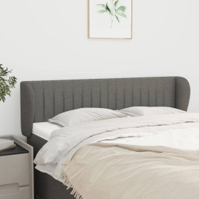 Dark gray fabric headboard 147x23x78/88 cm by , Headboards and footboards - Ref: Foro24-3117381, Price: 71,28 €, Discount: %