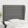 Headboard with dark gray fabric ears 83x23x118/128 cm by , Headboards and footboards - Ref: Foro24-3118071, Price: 75,38 €, D...