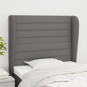 Headboard with dark gray fabric ears 83x23x118/128 cm by , Headboards and footboards - Ref: Foro24-3118071, Price: 75,48 €, D...