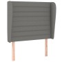 Headboard with dark gray fabric ears 83x23x118/128 cm by , Headboards and footboards - Ref: Foro24-3118071, Price: 75,38 €, D...