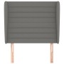 Headboard with dark gray fabric ears 83x23x118/128 cm by , Headboards and footboards - Ref: Foro24-3118071, Price: 75,48 €, D...