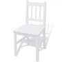 5-piece white pine wood dining set by vidaXL, Furniture sets for kitchens and dining rooms - Ref: Foro24-242957, Price: 244,8...