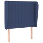 Cabecero con orejas de tela azul 83x23x118/128 cm de , Cabeceros y pies de cama - Ref: Foro24-3118174, Precio: 74,85 €, Descu...