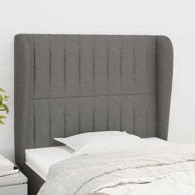 Headboard with dark gray fabric ears 83x23x118/128 cm by , Headboards and footboards - Ref: Foro24-3118169, Price: 75,32 €, D...