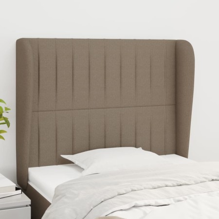 Headboard with ears in taupe gray fabric 103x23x118/128 cm by , Headboards and footboards - Ref: Foro24-3118188, Price: 80,78...