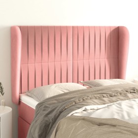 Headboard with pink velvet ears 147x23x118/128 cm by , Headboards and footboards - Ref: Foro24-3118247, Price: 120,99 €, Disc...