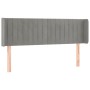 Cabecero de terciopelo gris claro 147x16x78/88 cm de , Cabeceros y pies de cama - Ref: Foro24-3119054, Precio: 69,71 €, Descu...