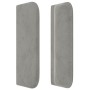 Cabecero de terciopelo gris claro 147x16x78/88 cm de , Cabeceros y pies de cama - Ref: Foro24-3119054, Precio: 69,71 €, Descu...