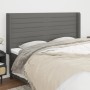 Headboard with dark gray fabric ears 163x16x118/128 cm by , Headboards and footboards - Ref: Foro24-3119727, Price: 123,92 €,...