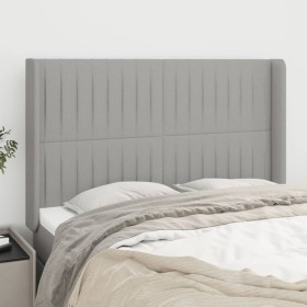 Headboard with light gray fabric ears 147x16x118/128 cm by , Headboards and footboards - Ref: Foro24-3119816, Price: 121,07 €...