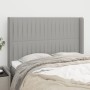 Headboard with light gray fabric ears 147x16x118/128 cm by , Headboards and footboards - Ref: Foro24-3119816, Price: 119,94 €...