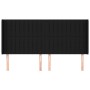 Headboard with black fabric ears 203x16x118/128 cm by , Headboards and footboards - Ref: Foro24-3119842, Price: 114,99 €, Dis...