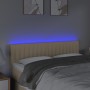 Cabecero con LED de tela color crema 144x5x78/88 cm de , Cabeceros y pies de cama - Ref: Foro24-3121853, Precio: 63,20 €, Des...