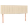 Cabecero con LED de tela color crema 144x5x78/88 cm de , Cabeceros y pies de cama - Ref: Foro24-3121853, Precio: 63,20 €, Des...