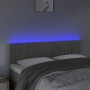 Hellgraues Samtkopfteil mit LED 144x5x78/88 cm von , Kopf- und Fußteile - Ref: Foro24-3121898, Preis: 64,37 €, Rabatt: %