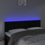 Cabecero con LED de terciopelo negro 144x5x78/88 cm de , Cabeceros y pies de cama - Ref: Foro24-3121900, Precio: 62,79 €, Des...