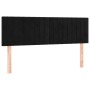 Cabecero con LED de terciopelo negro 144x5x78/88 cm de , Cabeceros y pies de cama - Ref: Foro24-3121900, Precio: 62,79 €, Des...