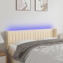 Cabecero con LED de tela crema 147x16x78/88 cm de , Cabeceros y pies de cama - Ref: Foro24-3123477, Precio: 71,85 €, Descuent...