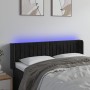 Cabecero con LED de terciopelo negro 147x16x78/88 cm de , Cabeceros y pies de cama - Ref: Foro24-3123524, Precio: 76,48 €, De...