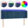 Dark blue velvet LED headboard 147x16x78/88 cm by , Headboards and footboards - Ref: Foro24-3123526, Price: 75,09 €, Discount: %