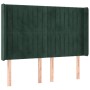 Dark green velvet LED headboard 147x16x118/128 cm by , Headboards and footboards - Ref: Foro24-3124337, Price: 124,97 €, Disc...