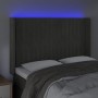 Cabecero con LED de terciopelo gris oscuro 147x16x118/128 cm de , Cabeceros y pies de cama - Ref: Foro24-3124335, Precio: 126...