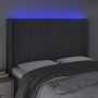 Dunkelgraues Stoffkopfteil mit LED 147x16x118/128 cm von , Kopf- und Fußteile - Ref: Foro24-3124285, Preis: 125,68 €, Rabatt: %