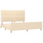 Bed frame with cream fabric headboard 160x200 cm by , Beds and slatted bases - Ref: Foro24-3125151, Price: 236,03 €, Discount: %