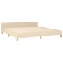 Bed frame with cream fabric headboard 160x200 cm by , Beds and slatted bases - Ref: Foro24-3125151, Price: 236,03 €, Discount: %