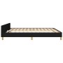 Estructura de cama con cabecero de tela negro 160x200 cm de , Camas y somieres - Ref: Foro24-3125229, Precio: 227,99 €, Descu...