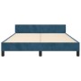 Dark blue velvet bed frame with headboard 140x190 cm by , Beds and slatted bases - Ref: Foro24-3125877, Price: 238,76 €, Disc...