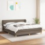 Cama box spring con colchón tela gris taupe 160x200 cm de , Camas y somieres - Ref: Foro24-3126897, Precio: 520,61 €, Descuen...